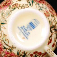 Zsolnay perzsa mintás mokkás készlet, kézzel festett, jelzett, hibátlan