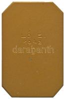 1942. "M. Kir. Honvéd Ludovika Akadémia - Ló E. I." aranyozott, szögletes Br plakett (50mm...