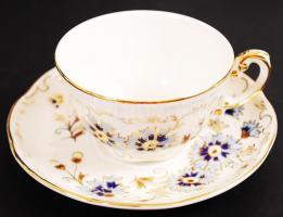 Zsolnay búzavirág mintás mokkás készlet, kézzel festett, jelzett, hibátlan