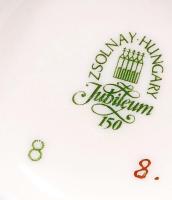 Zsolnay búzavirág mintás mokkás készlet, kézzel festett, jelzett, hibátlan