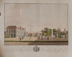 cca 1890 Bécs A Kaunitz család palotája dekoratív metszet 40x50 cm