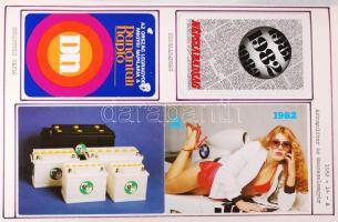 1982-1984 324 darabos magyar kártyanaptár gyűjtemény szépen rendezett gyűjteményben, feliratozva