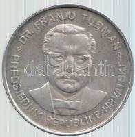 Horvátország 1990. Dr. Franjo Tudman Ag emlékérem (15.18g/0.925/32mm) T:PP Croatia 1990. Dr. Franjo Tudman Ag commemorative medal (15.18g/0.925/32mm) C:PP