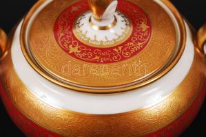 Rosenthal Aida hiányos mokkás készlet, részben kézzel festett, jelzett, hibátlan/ Rosenthal Selb por...