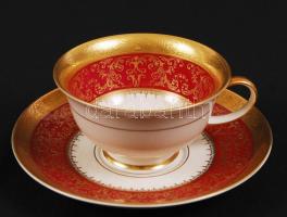 Rosenthal Aida hiányos mokkás készlet, részben kézzel festett, jelzett, hibátlan/ Rosenthal Selb por...