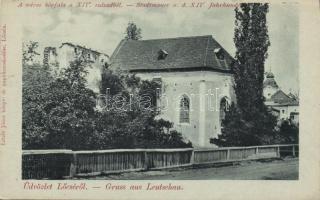 Lőcse, a város körfala a XIV. századból; Latzin János kiadása / old town walls