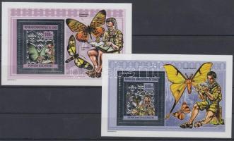 Cserkész és lepkék aranyfóliás blokkpár, Scouts and butterflies gold foiled block-pair