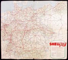 cca 1930 Háború előtti osztrák autóstérkép, megviselt Budapest térkép, + egy későbbi térkép / mixed ...