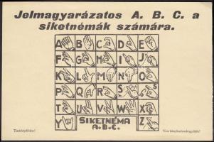 cca 1930 Jelmagyarázatos ABC a süketnémák számára