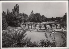 cca 1940 Pünkösdfürdői medencék, 18x13 cm