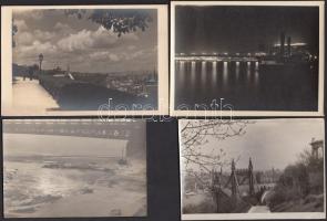 cca 1930 Régi Budapest-fotók, 4 db, 11x7 és 13x8 cm közötti méretekben