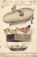 Airship, Easter, chickens (EB)