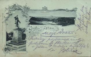 Jihlava, Iglau; Kaiser Josefs Denkmal, floral (EK)