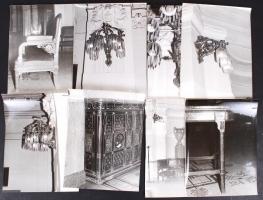 cca 1978 A Gellért Fürdő előcsarnokának részletei, 14 db fotó, 24x18 cm