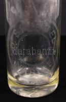 D. spiegel nasice feliratú üvegpalack, só kristállyal?, hibátlan, m:24 cm