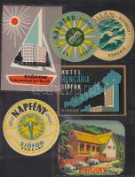 12 db magyar hotelcímke / hotel labels