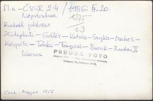 1956 Az Aranycsapat fényképe az 1956. május 20-án Csehszlovákiával vívott meccs (2-4) előtt Szojka F...