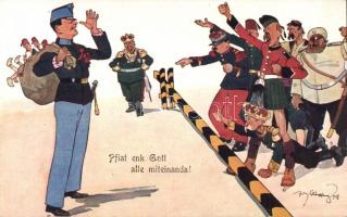 WWI political satire, propaganda s: Schönpflug