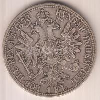 Ausztria 1873. 1Fl Ag "Ferenc József" T:3 Austria 1873. 1 Florin Ag "Franz Joseph" C:F Krause KM#2222