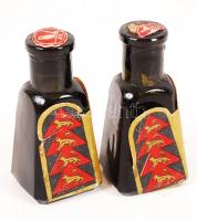 Sárkány gyöngy-tus üvegfiola (2db), hibátlanok, m:7 cm