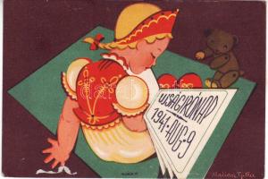 1941 Újságírónap grafikai lap s: Mallán Gitta