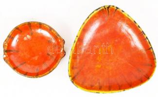 Kerámia tál és hamutartó, jelzett, hibátlan, d:14 cm, 21×22 cm