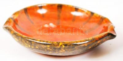 Kerámia tál és hamutartó, jelzett, hibátlan, d:14 cm, 21×22 cm