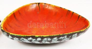 Kerámia tál és hamutartó, jelzett, hibátlan, d:14 cm, 21×22 cm