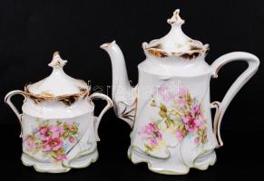 Hiányos teás készlet, jelzés nélkül, matricás, hibátlan