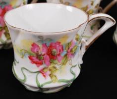 Hiányos teás készlet, jelzés nélkül, matricás, hibátlan