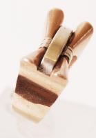 Arany (Au.) 14K gyűrű, ezüst (Ag.) berakással, jelzett, méret:56, bruttó:8 g / Gold ring with  silve...