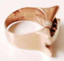 Arany (Au.) 14K gyűrű, ezüst (Ag.) berakással, jelzett, méret:56, bruttó:8 g / Gold ring with  silve...