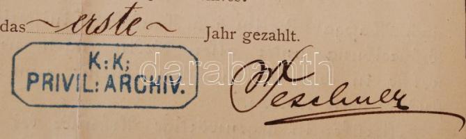 1888 Wien (Bécs), Szabadalmi irat magyar és német nyelven rotációs gépeken végrehajtott újításokról ...