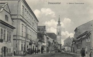 Rimaszombat II. Rákóczi Ferenc utca, Schnitzer és Hanka üzletei / street, shops