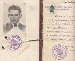 1936-1940 Bp., A Magyar Királyi testnevelési Főiskola leckekönyve sok aláírással