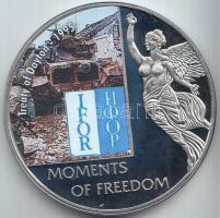 Libéria 2006. 10$ "Szabadság pillanatai - Dayton-i szerződés 1995." multicolor T:PP Liberia 2006. 10 Dollars "Moments of Freedom-Treaty of Deyton 1995." multicolor C:PP