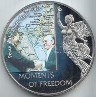 Libéria 2004. 10$ "Szabadság pillanatai-Közel-keleti béke 1978." multicolor T:PP Liberia 2004. 10 Dollars "Moments of Freedom-Peace in the middle East 1978" multicolor C:PP