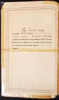 1917 Az Országos Magyar Királyi Vizsgáló Bizottság által kiadott énektanításra képesítő oklevél több...