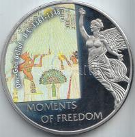 Libéria 2006. 10$ "Szabadság pillanatai - Egyisten hit" multicolor T:PP tanúsítvánnyal Liberia 2006. 10 Dollars "Moments of Freedom-One God belief" multicolor C:PP with certificate