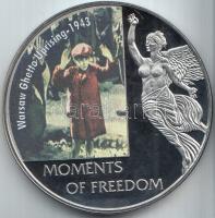 Libéria 2004. 10$ "Szabadság pillanatai-Varsói gettófelkelés 1943" multicolor T:PP Liberia 2004. 10 Dollars "Moments of Freedom-Warsaw Ghetto uprising 1943" multicolor C:PP