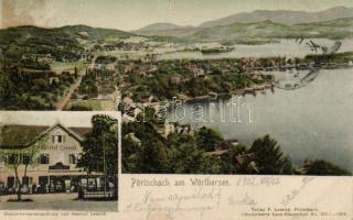 Pörtschach am Wörthersee, Gemischtwarenhandlung und Gasthof Lessiak; Verlag von P. Lessiak (wet damage)