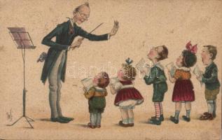 Children band, humour, artist signed (EK)