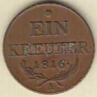 Ausztria 1816A 1Kr T:2- Austria 1816A 1 Kreuzer C:VF Krause KM#2113