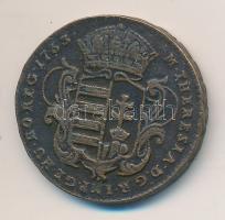 1763. Rézdénár "Mária Terézia" T:3
Huszár: 1756., Unger III.: 1278