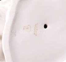 Drasche porcelán festetlen lány galambokkal, hibátlan, jelzett, 19x14 cm