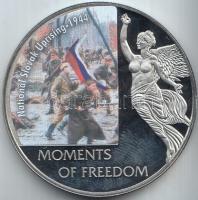 Libéria 2006. 10$ "Szabadság pillanatai-Szlovák felkelés 1944." multicolor T:PP tanúsítvánnyal Liberia 2006. 10 Dollars "Moments of Freedom-National Slovak uprising 1944." multicolor C:PP