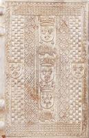 Jelzett antik szalvéta tartó, ón, 11×8 cm