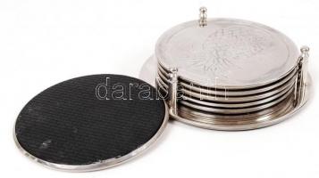 Ananászos alátét szett, fém, d:9,5 cm