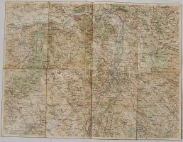 1890 Budapest és Pest megye térképe (színes)