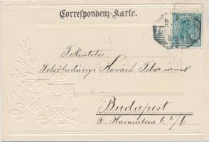 Vienna, Wien; Vogelschau, coat of arms Emb. litho